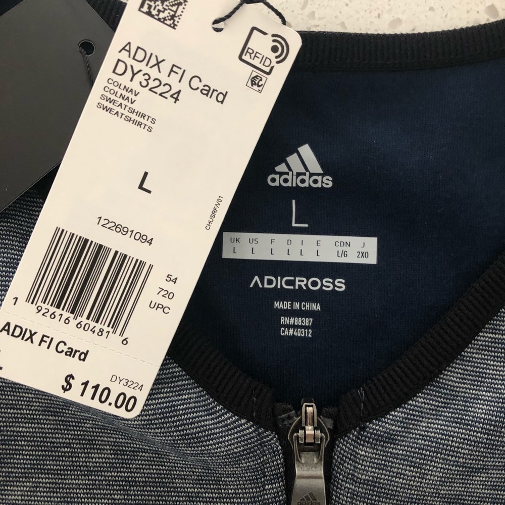 Adidas Adicross Full Zip Jacket Large NWT $110 - Picture 3 of 8